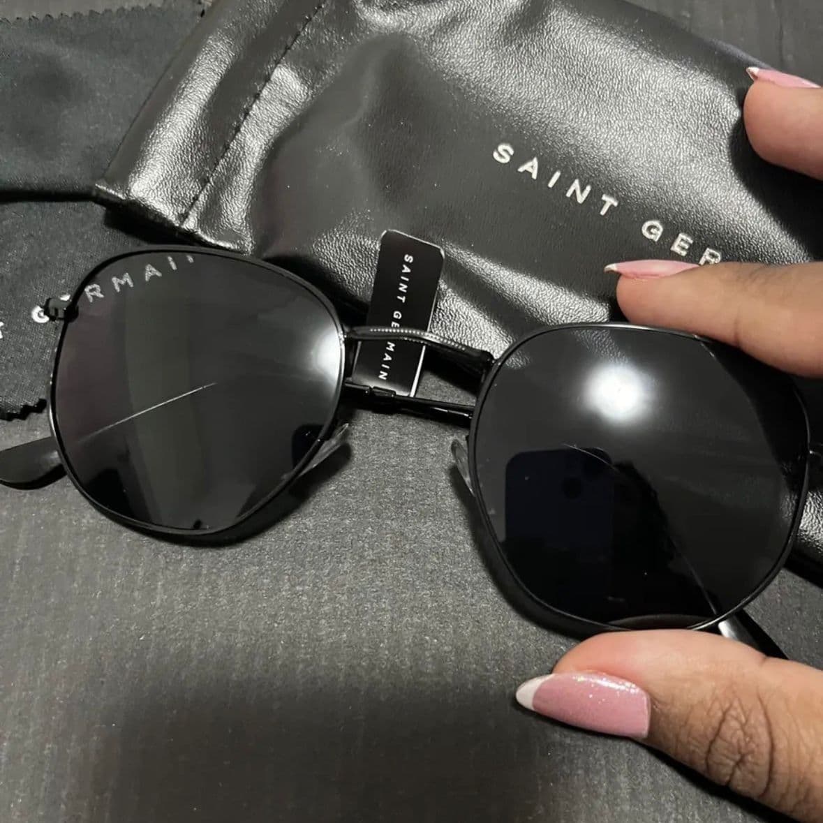 Óculos De Sol Clássico Preto Hexagonal Harbor Black Uv400 Desenho Espelho